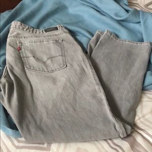 Grey Levi’s Mid Rise Straight 552 Jeans 12 Short